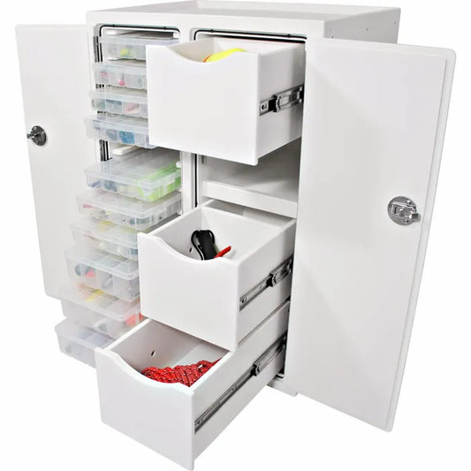 RIO MARINE CUSTOMS FREE STANDING TACKLE UNIT - 3 DRAWER, 10 TRAY