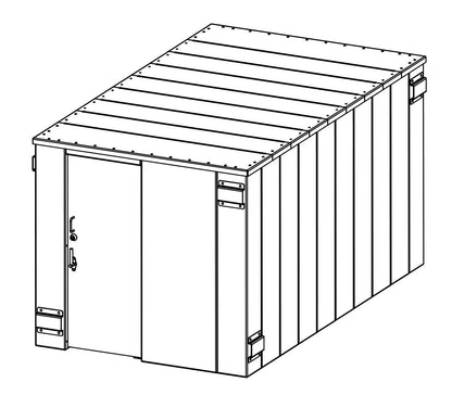Swisher 25-Person ESP Safety Shelter | Model SR84X144G | 87" External Length | EF5 Tornado Protection | Up to 25-Person Capacity | FEMA & NSSA Certified Safe Room