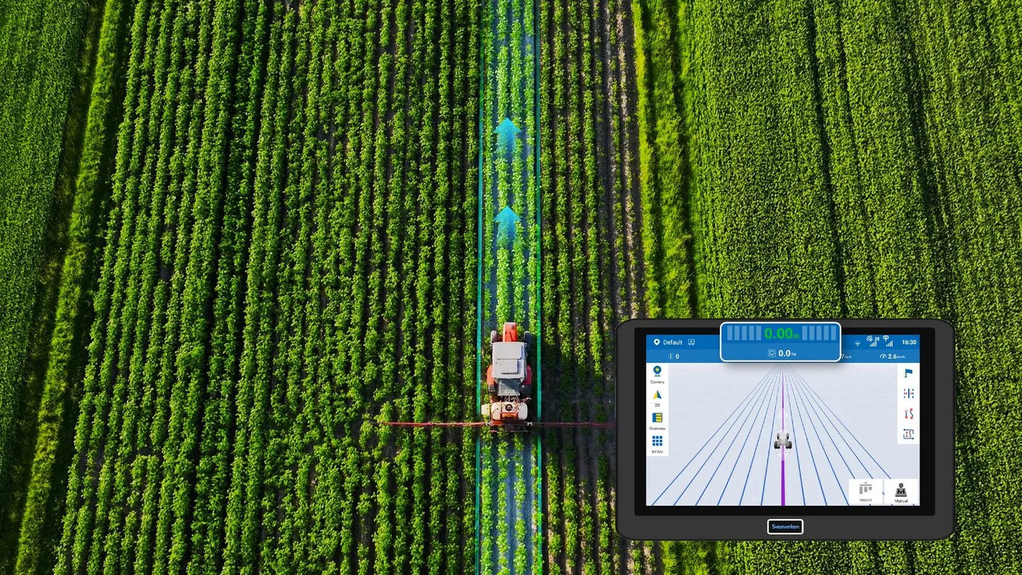 Sveaverken | F200 Max Auto Steer System | 12.1" Display | Electric Power Steering | Precision Accuracy 2.5 cm | Precision Steering | Horsepower 120 To 500 HP | For Tractor