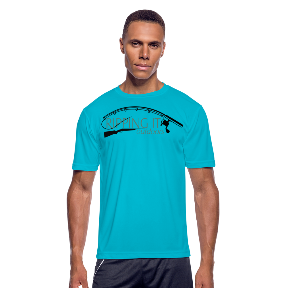 Men’s Moisture Wicking Performance T-Shirt - turquoise