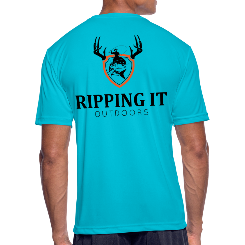 Men’s Moisture Wicking Performance T-Shirt - turquoise