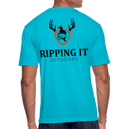 Men’s Moisture Wicking Performance T-Shirt - turquoise