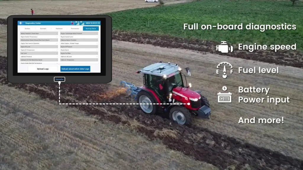 Sveaverken | F200 Auto Steer System | GNSS Guidance | 2.5cm Accuracy | 9 To 36 V Power Supply | Horsepower 60 To 500 HP | For Tractors