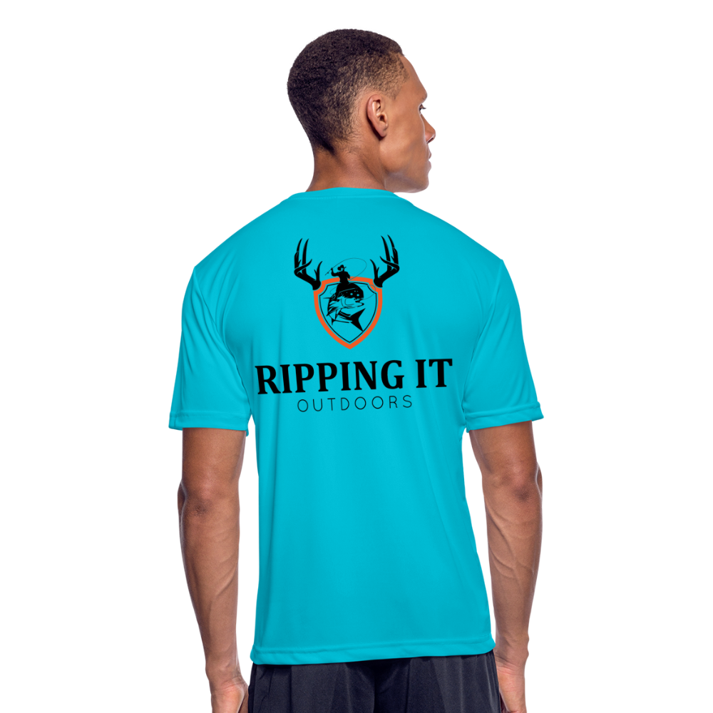 Men’s Moisture Wicking Performance T-Shirt - turquoise