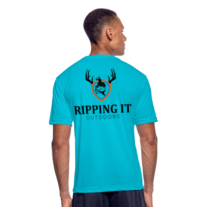 Men’s Moisture Wicking Performance T-Shirt - turquoise