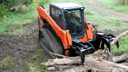 Brown Grapple Bucket (Extreme Duty) | Model BGBXSS Series | Width 67", 73" & 82" | Oil Flow Range 18–30 GPM | For Skid Steer Loaders