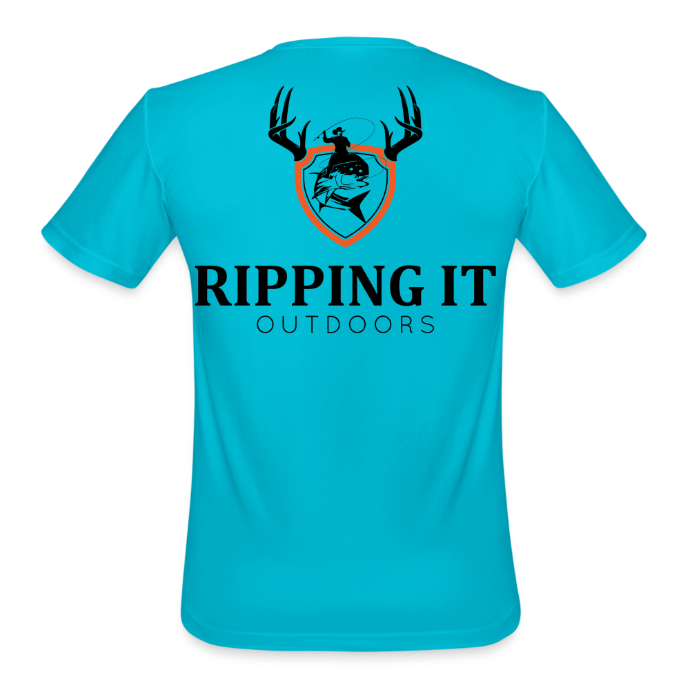 Men’s Moisture Wicking Performance T-Shirt - turquoise