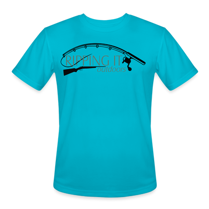 Men’s Moisture Wicking Performance T-Shirt - turquoise