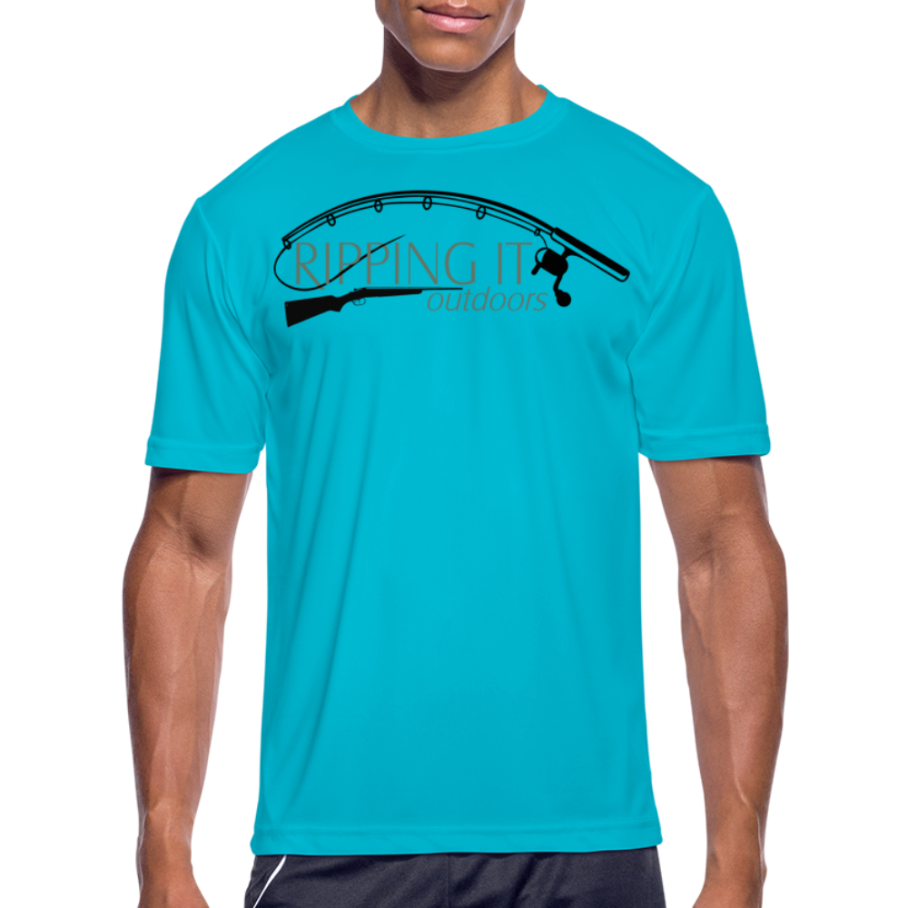 Men’s Moisture Wicking Performance T-Shirt - turquoise