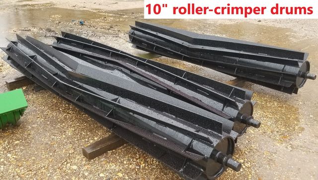 8 Foot Roller Crimper 3 Point - Pull Type Dry/Wet for Food Plots