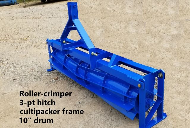 8 Foot Roller Crimper 3 Point - Pull Type Dry/Wet for Food Plots