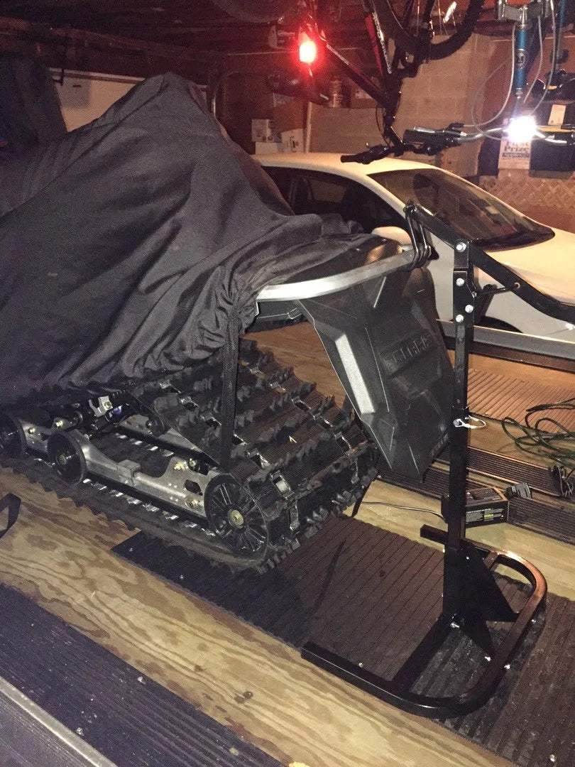 Black Widow Black Ice Heavy-Duty Snowmobile Track Stand & Lift | Model SNO-1512 | Base Size 23" x 21" | Capacity 600 lb | For Most Snowmobiles