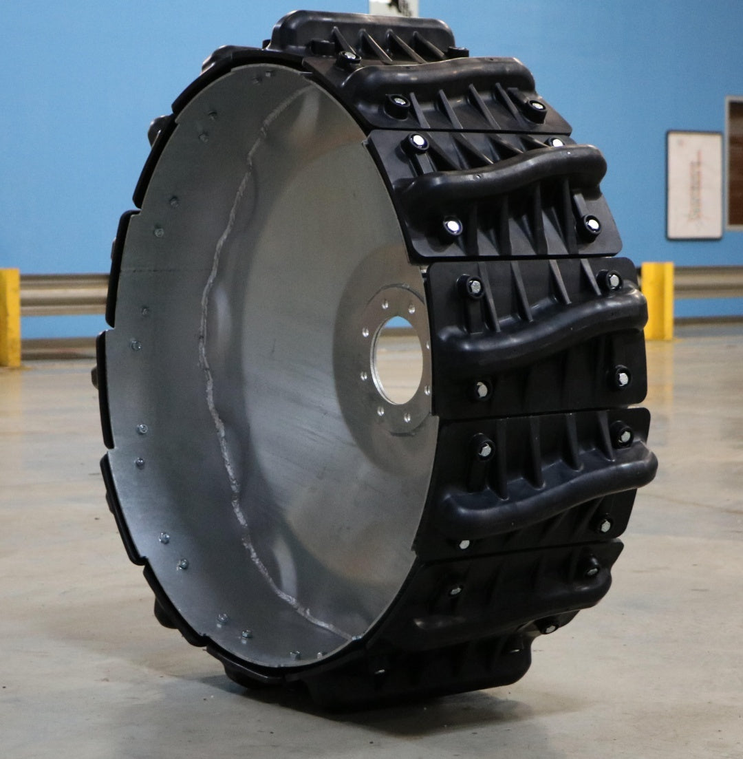 Shark Wheels Airless Irrigation Solution | Lightweight FLOAT | 14-Paddle | For All-Terrain Irrigation Systems