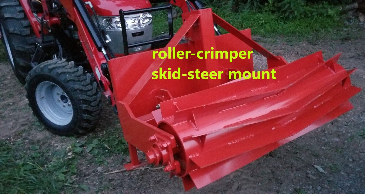 8 Foot Roller Crimper 3 Point - Pull Type Dry/Wet for Food Plots