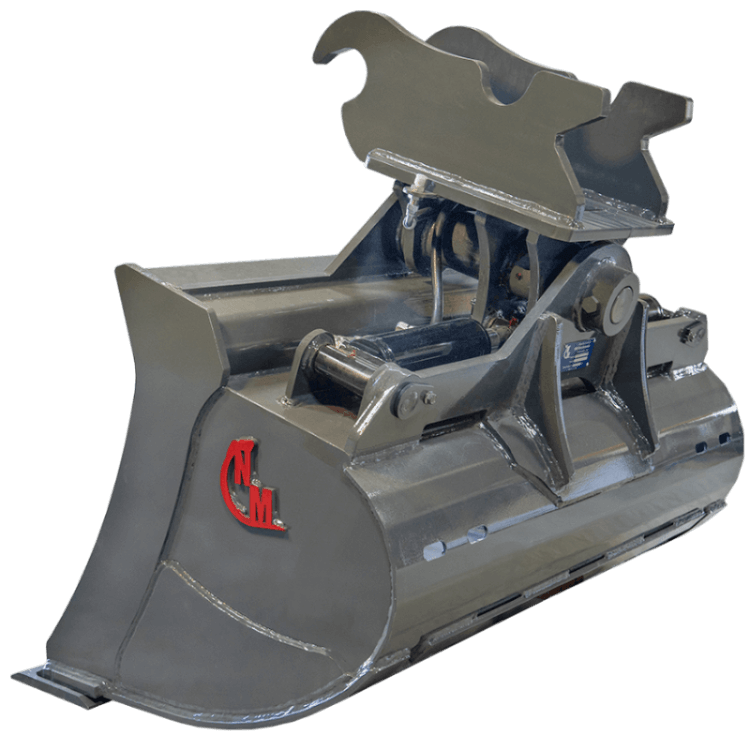 NM Attachments Ditching Bucket Hydraulic Tilt | Model HTD Series | 36"-60" Attachment Size | For Excavator