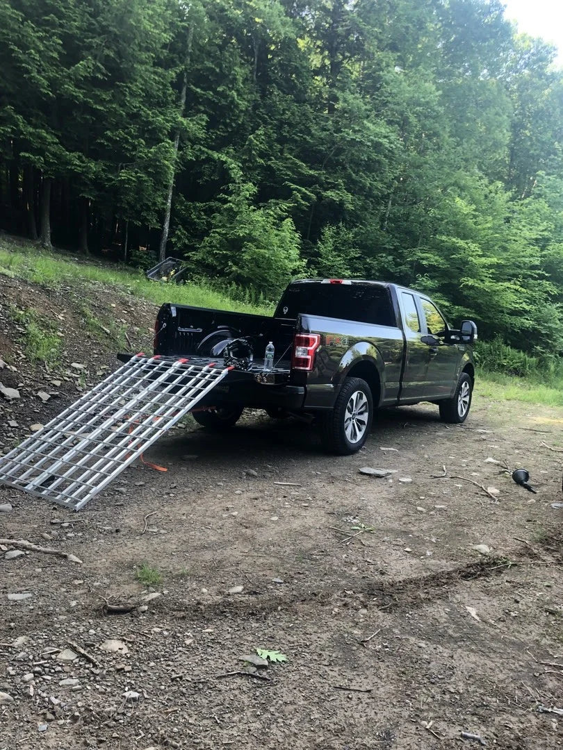 Black Widow Bi-Fold ATV Loading Ramp | IBF-9444 | Model 44" Wide x 7'10" Long | 1,500 lb Capacity | For ATVs, Trucks & Trailers Loading