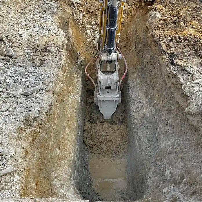 RockZone Rock and Concrete Grinder Attachment | Models G50, G60 & G125 | Width 41" To 59" | 40 To 150 Ton | For Excavators