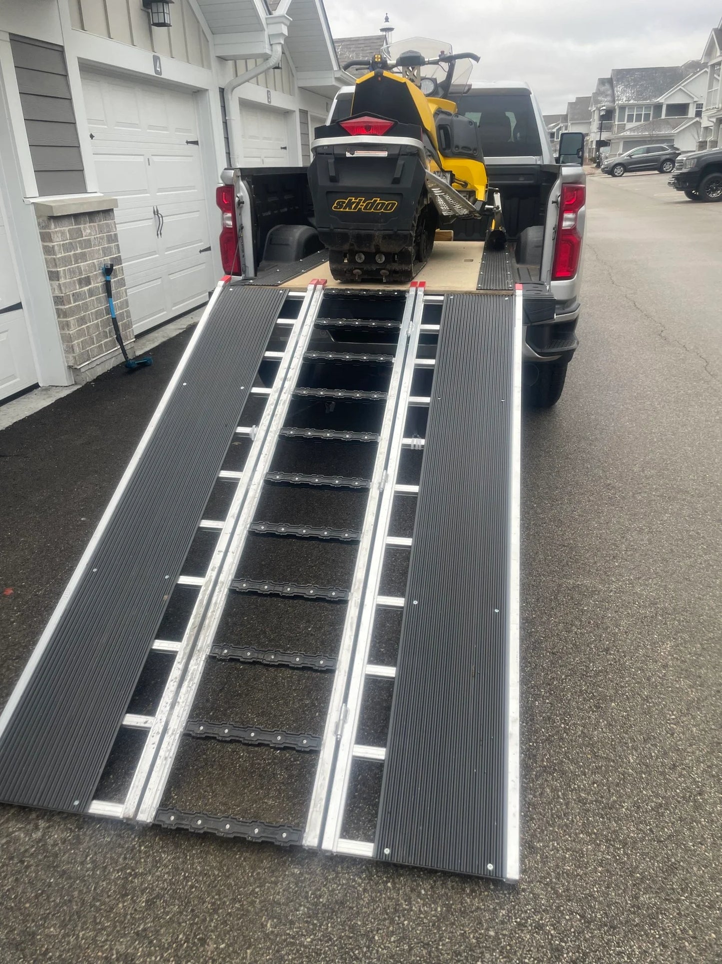 Black Widow Black Ice Folding Snowmobile Ramp | Size 7'10" L x 54" W | 1,500 lb Capacity | Horsepower 4 To 90+ HP | For Snowmobiles & ATVs