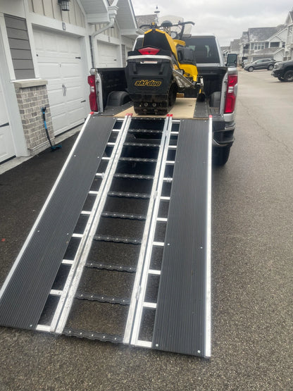 Black Widow Black Ice Folding Snowmobile Ramp | Size 7'10" L x 54" W | 1,500 lb Capacity | Horsepower 4 To 90+ HP | For Snowmobiles & ATVs