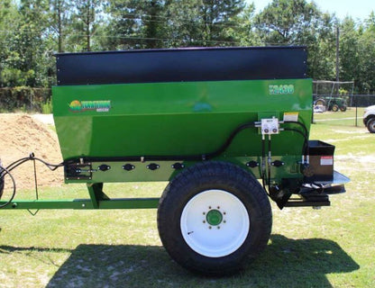 TurfTime Topdresser | Model TT-2410-TT-2430 | Capacity 1.5-3yds - 10GPM | 6'-40' Spreading Width | For Tractor