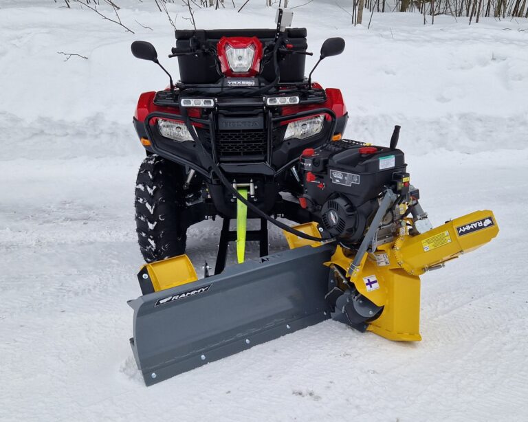 Rammy Thrower Plow ATV (Plow + Snow Thrower Combo) | Working Width 46" | Snow Throwing Distance 49' | Tank Volume 3.0L | Horsepower 9.5 HP | For ATVs