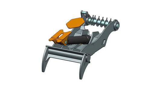 Bedrock Attachments Pin Grabber Thumb | Model EPT100-PG2T54W | Width 47.6" | Pin Size 100mm | 2 Teeth | Machine Size 30-36 Ton | For Excavators