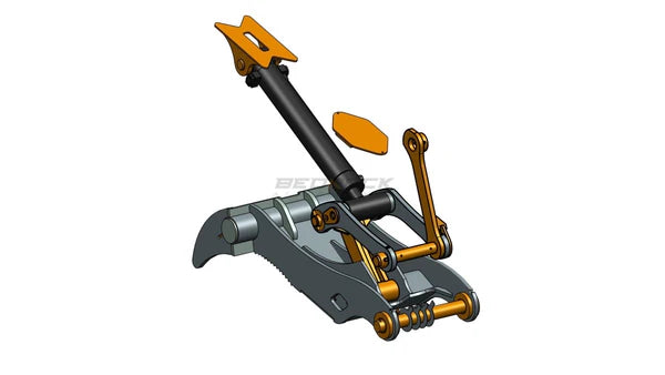 Bedrock Attachments Pin Grabber Thumb | Model ET80-PG2T48 | Width 46.1" | Pin Size 80mm | 2 Teeth | Machine Size 20-24 Ton | For Excavators