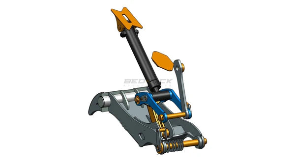 Bedrock Attachments Pin Grabber Thumb | Model ET90-PG2T48 | Width 46.5" | Pin Size 90mm | 2 Teeth | Machine Size 24-29 Ton | For Excavators