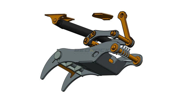 Bedrock Attachments Pin Grabber Thumb | Model ET80-PG2T36 | Width 39.4" | Pin Size 80mm | 2 Teeth | Machine Size 20-24 Ton | For Excavators
