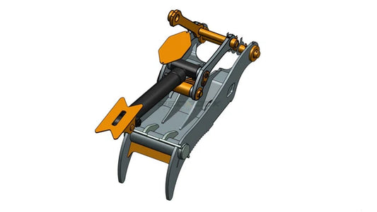 Bedrock Attachments Pin Grabber Thumb | Model ET80-PG2T36 | Width 39.4" | Pin Size 80mm | 2 Teeth | Machine Size 20-24 Ton | For Excavators