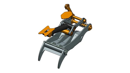 Bedrock Attachments Pin Grabber Thumb | Model ET80-PG2T42 | Width 39.4" | Pin Size 80mm | 2 Teeth | Machine Size 20-24 Ton | For Excavators