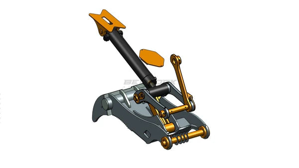 Bedrock Attachments Pin Grabber Thumb | Model ET80-PG2T42 | Width 39.4" | Pin Size 80mm | 2 Teeth | Machine Size 20-24 Ton | For Excavators