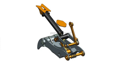Bedrock Attachments Pin Grabber Thumb | Model ET80-PG2T42 | Width 39.4" | Pin Size 80mm | 2 Teeth | Machine Size 20-24 Ton | For Excavators