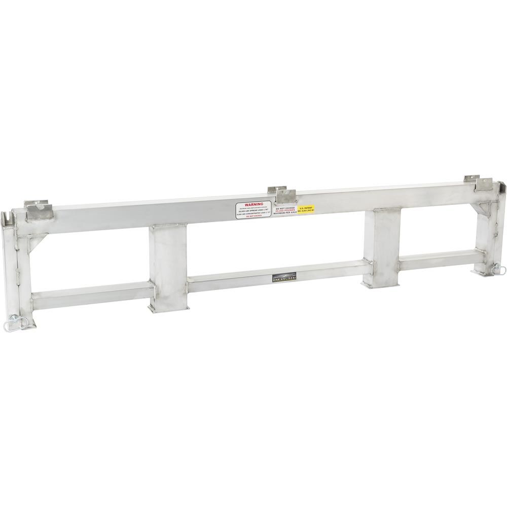 Heavy Duty Ramps Aluminum Load Leveler Bridge | Model 20-04-101-26-LL | Size 5" L x 100-7/8" W x 26" H | Capacity 20,000 lb. | Horsepower 23 HP | For 26" Drop Step Deck Trailers