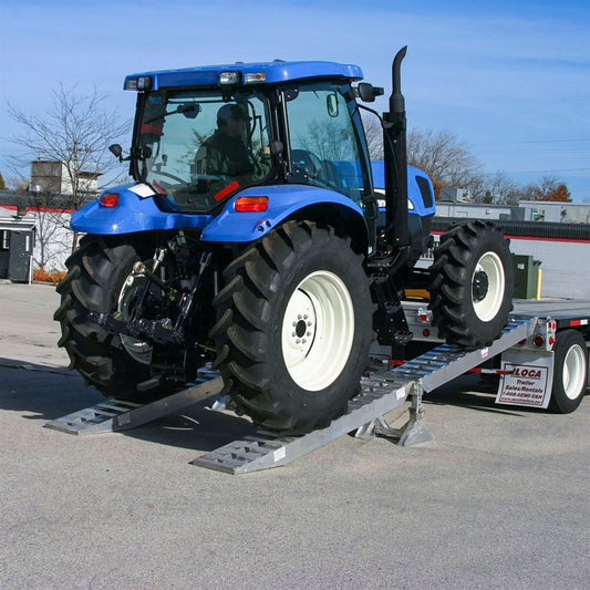 Heavy Duty Ramps | 4 Bunk Load Leveler / 4 Ramp System | Model 20-16-192-02-02-MLL-4 | 8' L x 16" W | 20,000 lb. Capacity | Horsepower 23 HP | For 102" Step Deck Trailers with 16" Drop