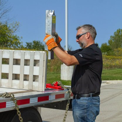 Heavy Duty Ramps | 4 Bunk Load Leveler / 4 Ramp System | Model 20-16-192-02-02-MLL-4 | 8' L x 16" W | 20,000 lb. Capacity | Horsepower 23 HP | For 102" Step Deck Trailers with 16" Drop