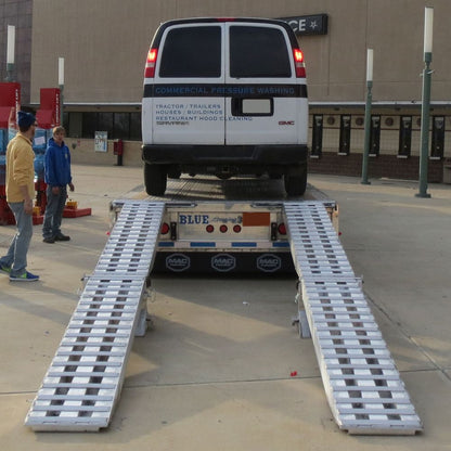 Heavy Duty Ramps Modular Step Deck Trailer Ramp System | Model 20-16-192-02-02M | 16' L x 16" W | 20,000 lb. Weight Capacity | Horsepower 23 HP | For Trailers, Loaders