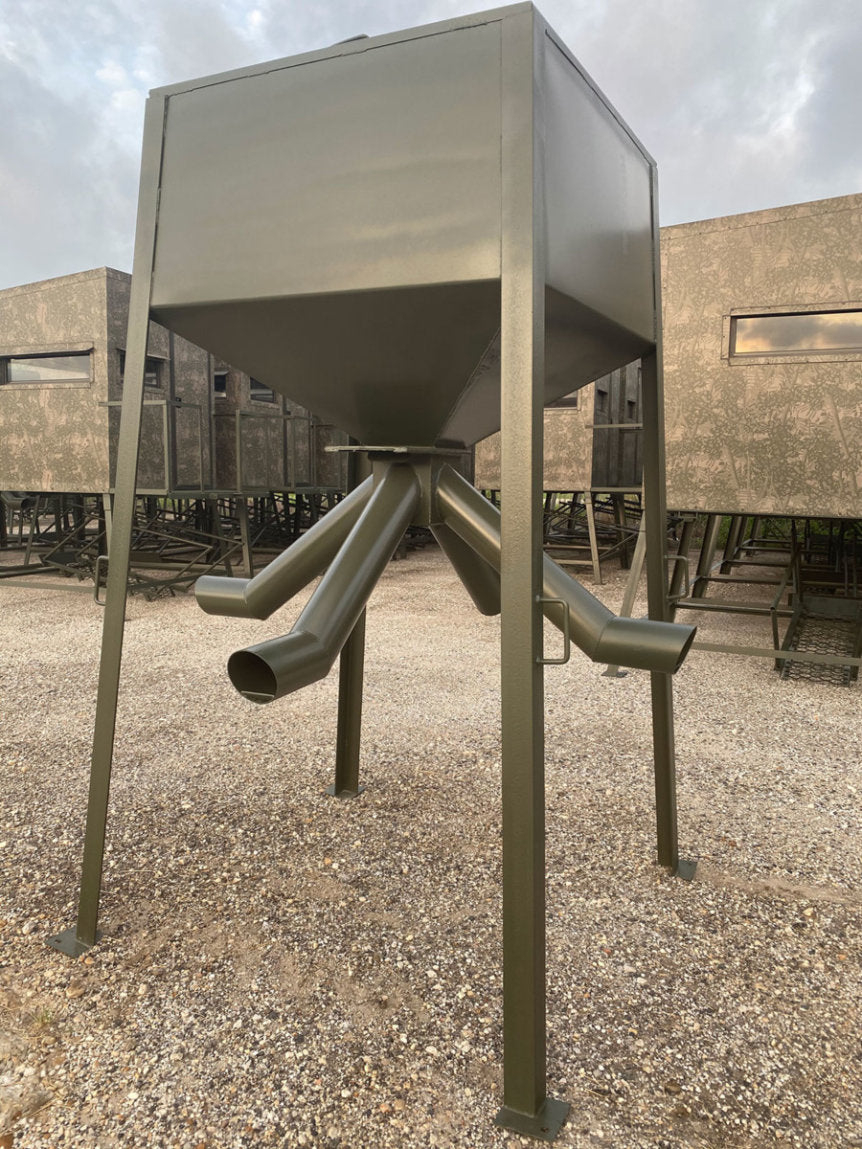 AWS Blind | Heavy Duty Protein Extended Tube Feeders | Model 1000 lb, 2000 lb & 3000 lb Capacity | Gravity-Fed | Horsepower 20 To 75 HP | For Tractors, ATVs, UTVs