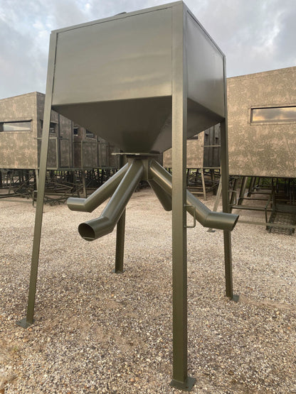 AWS Blind | Heavy Duty Protein Extended Tube Feeders | Model 1000 lb, 2000 lb & 3000 lb Capacity | Gravity-Fed | Horsepower 20 To 75 HP | For Tractors, ATVs, UTVs