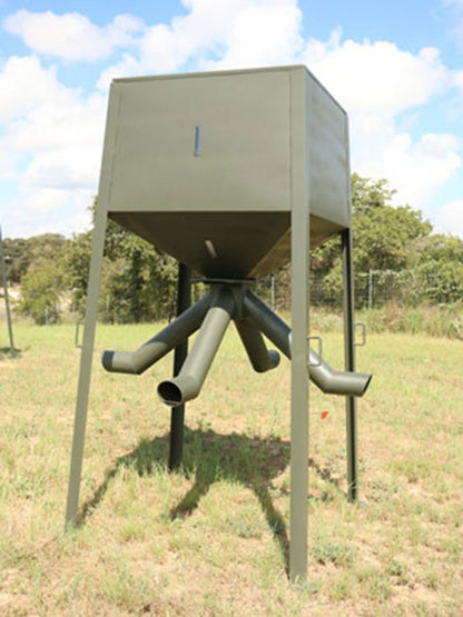 AWS Blind | Heavy Duty Protein Extended Tube Feeders | Model 1000 lb, 2000 lb & 3000 lb Capacity | Gravity-Fed | Horsepower 20 To 75 HP | For Tractors, ATVs, UTVs