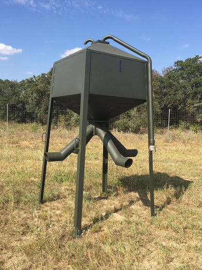 AWS Blind | Heavy Duty Protein Extended Tube Feeders | Model 1000 lb, 2000 lb & 3000 lb Capacity | Gravity-Fed | Horsepower 20 To 75 HP | For Tractors, ATVs, UTVs