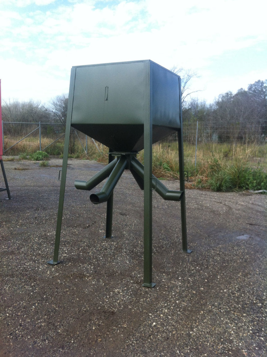 AWS Blind | Heavy Duty Protein Extended Tube Feeders | Model 1000 lb, 2000 lb & 3000 lb Capacity | Gravity-Fed | Horsepower 20 To 75 HP | For Tractors, ATVs, UTVs