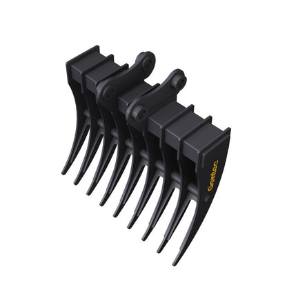 Gentec Equipment Rake | Rake Width 40" & 48" | Machine Size 4.0-5.9 Tons | For Excavators