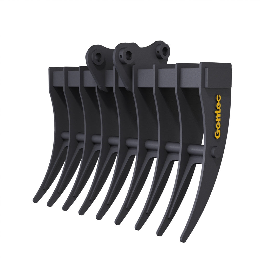 Gentec Equipment Rake | Rake Width 40" & 48" | Machine Size 4.0-5.9 Tons | For Excavators