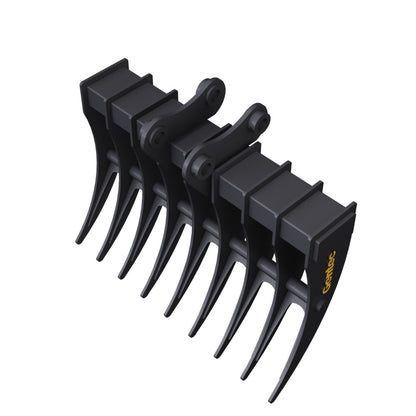 Gentec Equipment Rake | Rake Width 40" & 48" | Machine Size 4.0-5.9 Tons | For Excavators