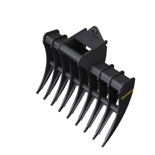 Gentec Equipment Rake w/ 1.25" T-Pin | Rake Width 36" | Machine Size 2.3-3.9 Tons | For Excavators