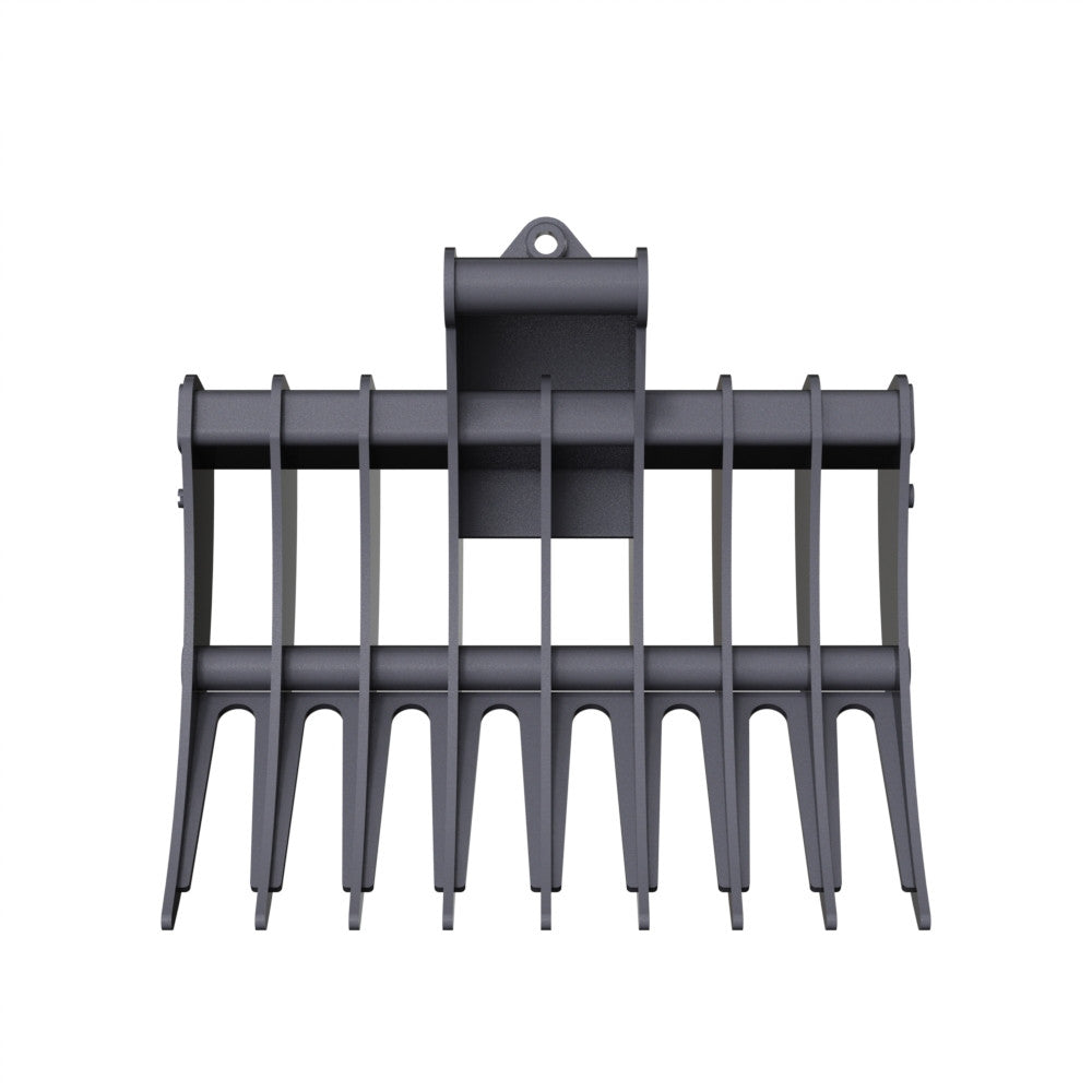Gentec Equipment Rake w/ 1.25" T-Pin | Rake Width 36" | Machine Size 2.3-3.9 Tons | For Excavators