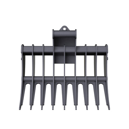 Gentec Equipment Rake w/ 1.25" T-Pin | Rake Width 36" | Machine Size 2.3-3.9 Tons | For Excavators