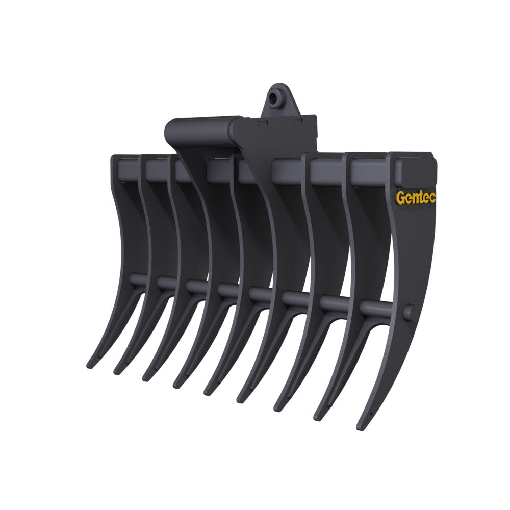 Gentec Equipment Rake w/ 1.75" T-Pin | Rake Width 60" | Machine Size 6.0-9.9 Tons | For Excavators