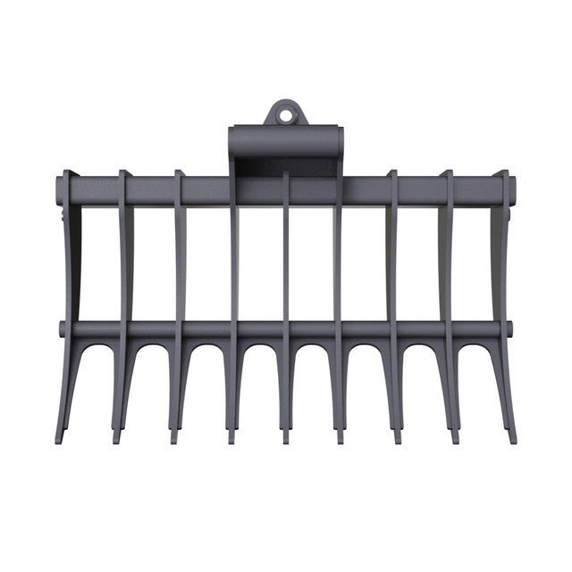 Gentec Equipment Rake w/ 1.75" T-Pin | Rake Width 60" | Machine Size 6.0-9.9 Tons | For Excavators